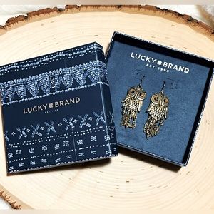 Lucky brand owl, earrings, NWT